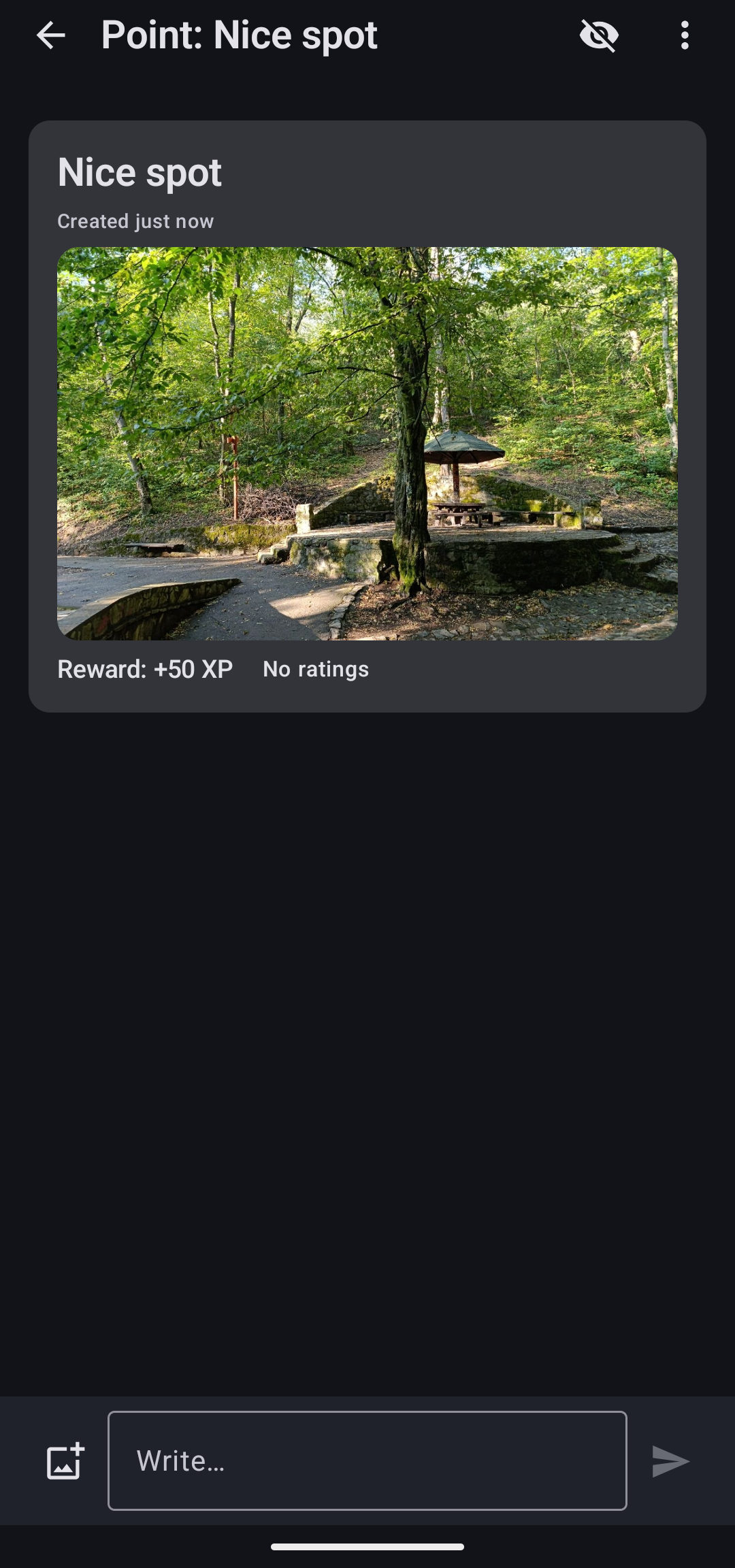 StreetPainter app screenshot — What's at the spot